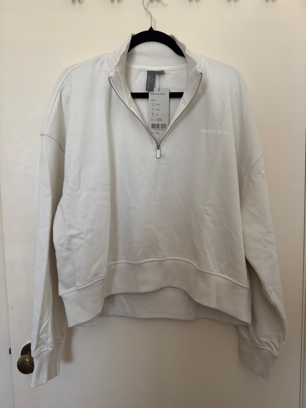 Sweaty Betty Revive Half Zip Crop Sweatshirt size xl/xxl NWT - Picture 3 of 11